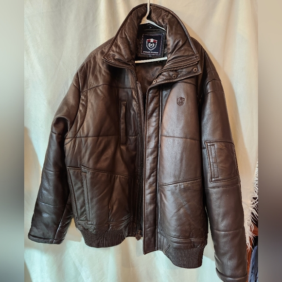 Phat Farm Jackets & Coats Phat Farm Brown Leather Heavy Weight